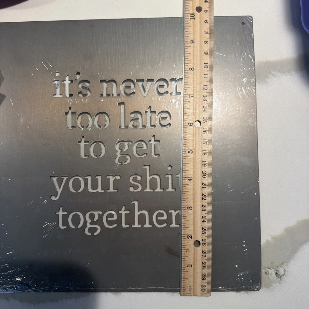 Primitives By Kathy Metal Sign humor office bathroom decor funny quote